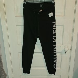 Calvin Klein Black Sweatpants with Logo